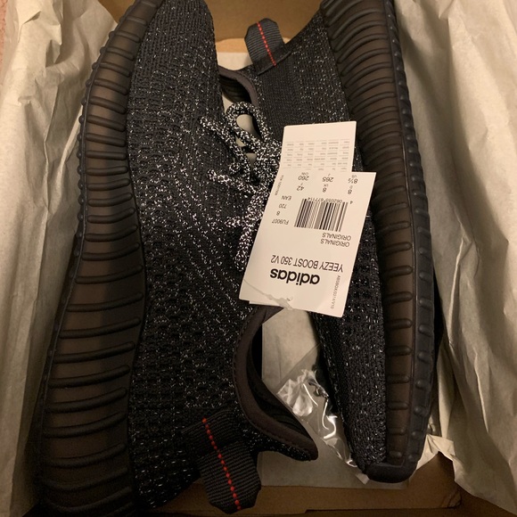 Yeezy Boost 350 V2 Reflective Black Sz 8.5 - Picture 2 of 8